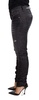 Acht Black Washed Cotton Low Waist Skinny Denim Trouser Jeans