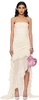 Off-White Jersey Bustier Maxi Dress