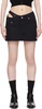 Underwear-effect denim mini skirt