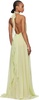 Green Rose Decoration Maxi Dress