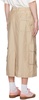 Technical cotton-blend cargo skirt