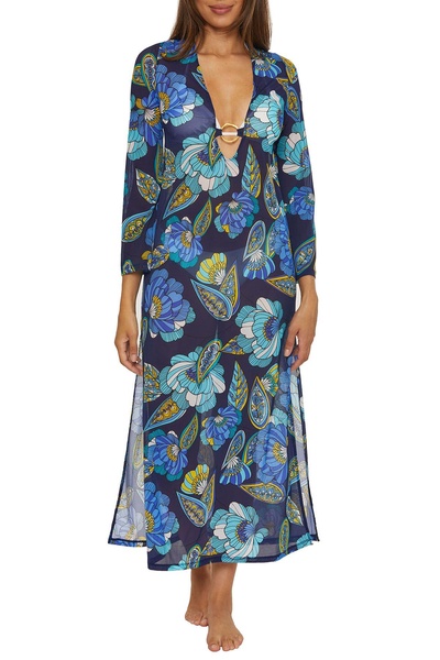 Trina Turk Pirouette Maxi Dress, V-Neck, Floral Print, Casual, Beach Cover Ups for Women