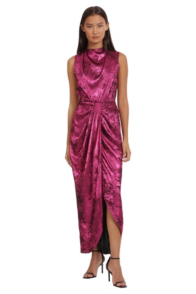 Donna Morgan Women's Holiday Foil Glitter Shimmer Metallic Dress Occasion Party Guest of