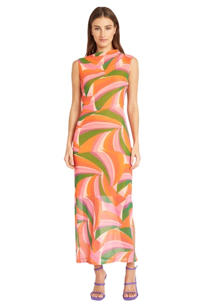 Donna Morgan High Asymmetric Neck Maxi Multi Occasion Long Dress for Women