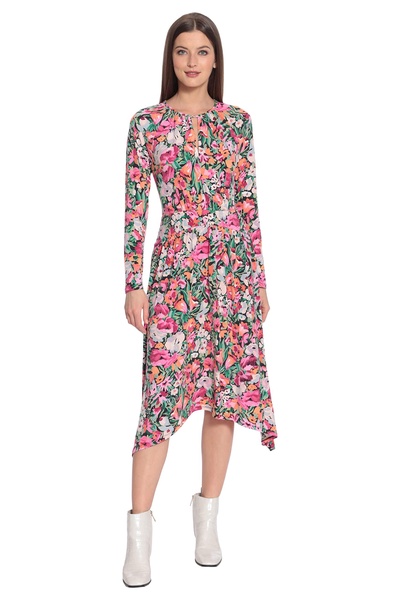Maggy London Women's Shark Bite Hem Matte Jersey Dress