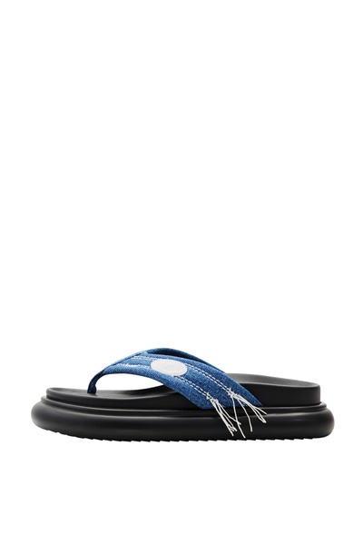 Desigual Women's Shoes 4 Woman Denim Sandals Block