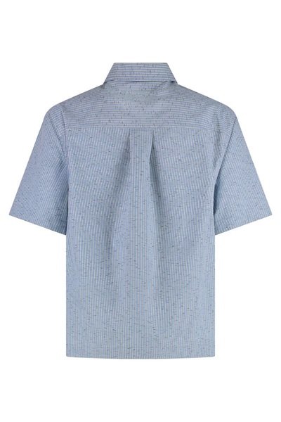 Bottega Veneta Striped Linen-Cotton Blend Shirt