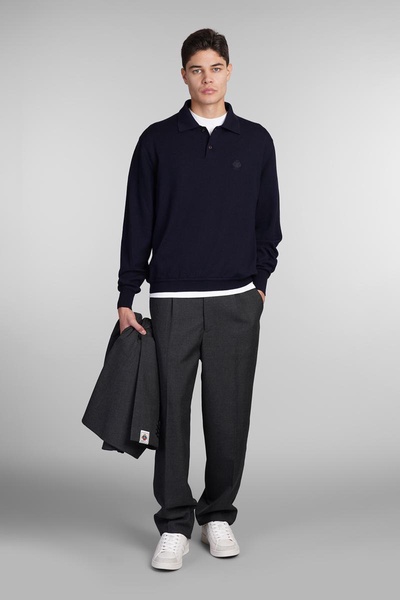 Polo In Blue Wool