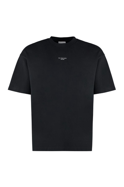 Drôle De Monsieur Slogan Classique Cotton Crew-Neck T-Shirt