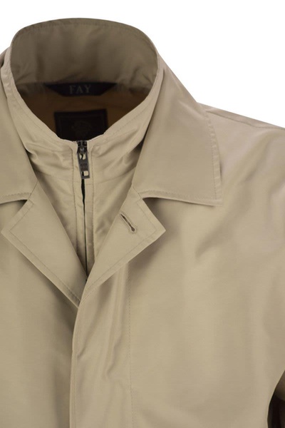 Fay Morning Coat In Technical Cotton