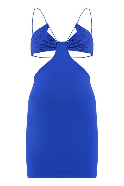 Amazuìn Eva Rhinestone Mini Dress