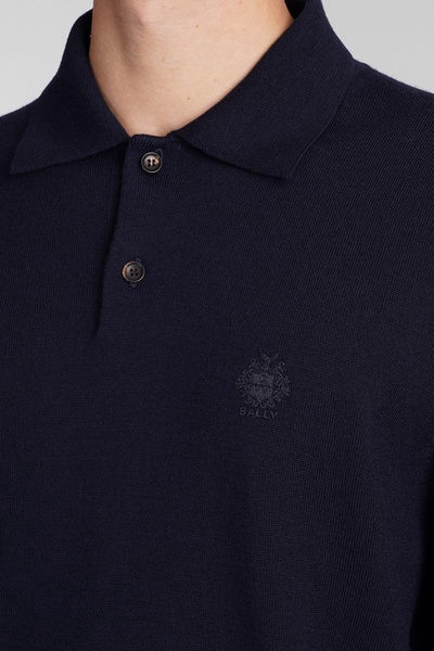 Polo In Blue Wool