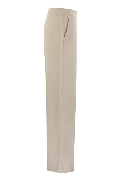 Antonelli Viscose And Linen Trousers