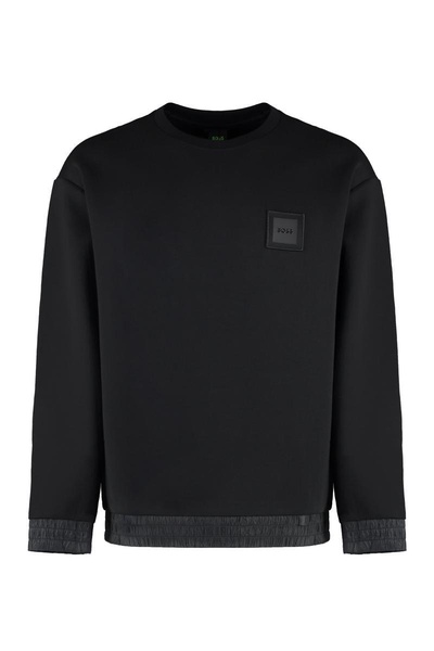 Boss Cotton Blend Crew-Neck Sweatshirt