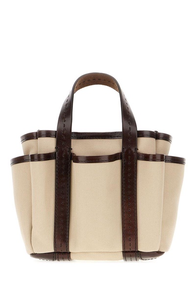 Sand Canvas Mini Giardiniera Handbag