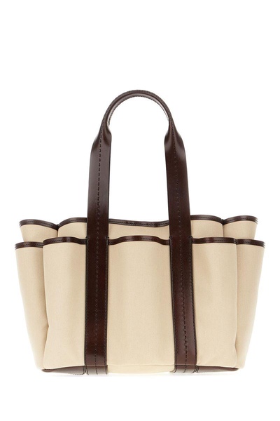 Sand Canvas Giardiniera Handbag