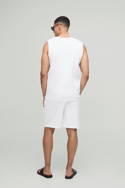 Regular Fit Pleated Tank