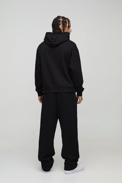 Oversized Boxy Varsity Print Hoodie