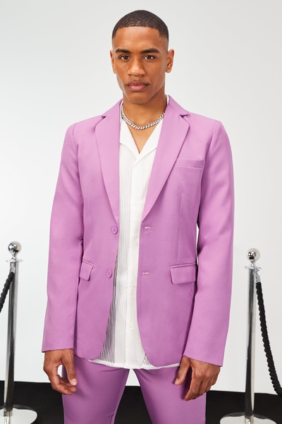 Skinny Fit Single Breasted Suit Jacket