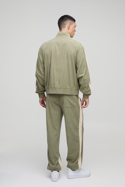 Elasticated Waist Relaxed Corduroy Cuffed Pants