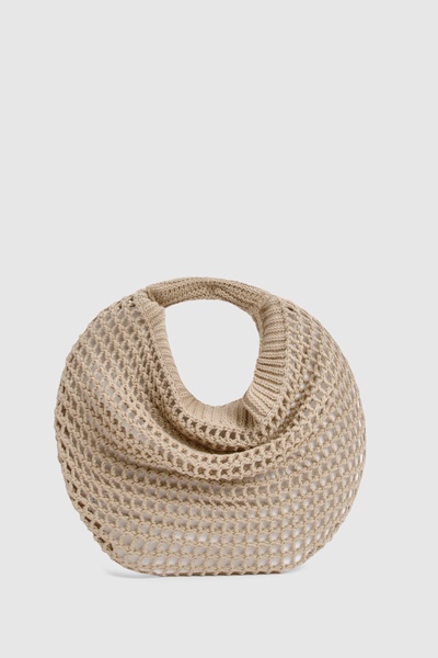 Knitted Crochet Slouchy Shoulder Bag