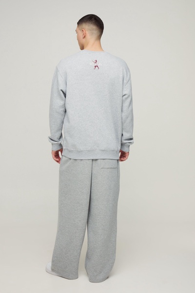 Oversized Varsity Graphic Sweatshirt