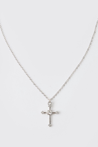 Glass Cross Necklace