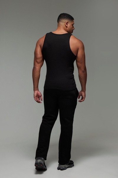 Man Active Workout Muscle Fit Ribbed Vest