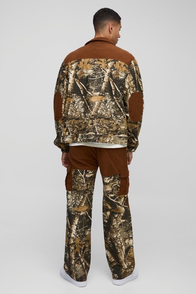 Regular Twill Forest Camo & Cord Jacket
