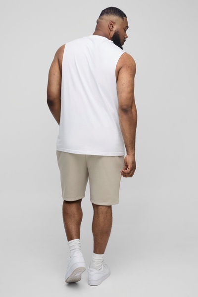 Plus Regular Fit Basic Drop Armhole Tank