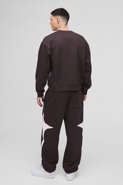 Oversized Boxy Colour Block Homme Embroidered Sweatshirt tracksuit