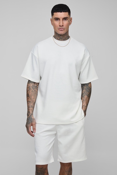 Tall Oversized Scuba T-Shirt & Loose Short Set