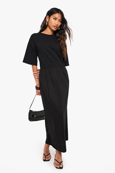 Jersey Cotton Mix Smock Dress