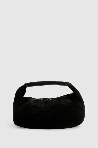 Faux Suede Slouchy Shoulder Bag