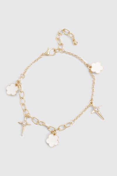 Flower and Star Charm Bracelet