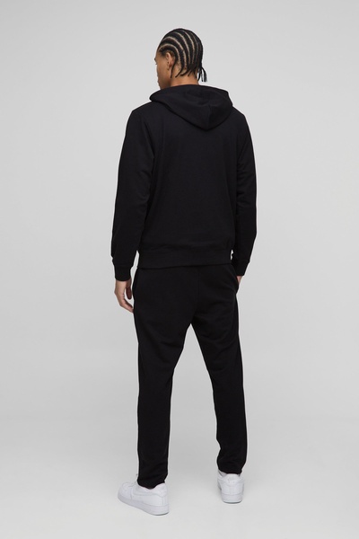 260GSM Loopback Basic Regular Fit Over The Head Hoodie and Relaxed Tapered Sweatpants Set