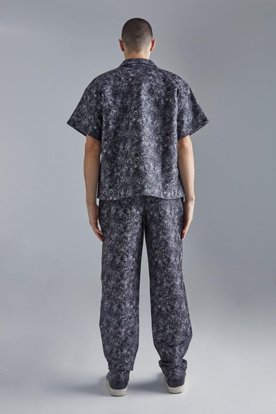 Boxy Fabric Interest Shirt And Pants Set