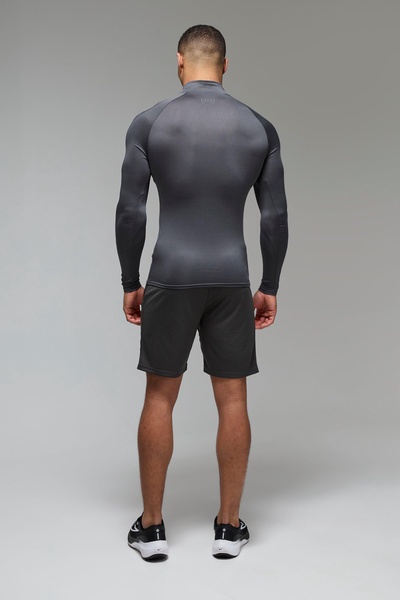 Man Active Lightweight Essentials Workout Raglan Muscle Fit 1/4 Zip