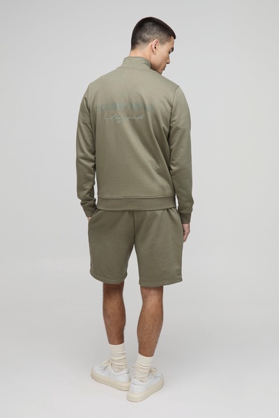 Regular Fit Edizione Heavyweight Zip Funnel Neck Sweatshirt