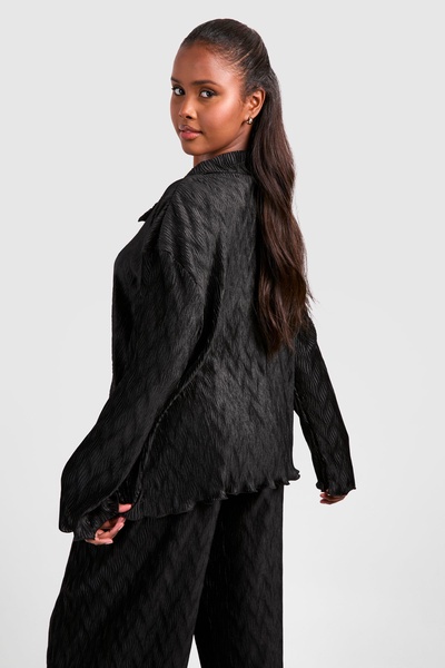 Wave Plisse Relaxed Fit Shirt