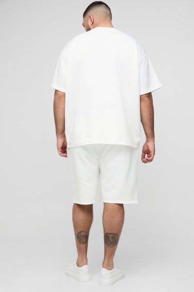 Plus Oversized Scuba T-Shirt & Loose Short Set