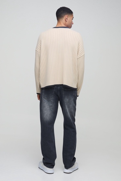 Boxy Ofcl V Neck Knitted Sweater