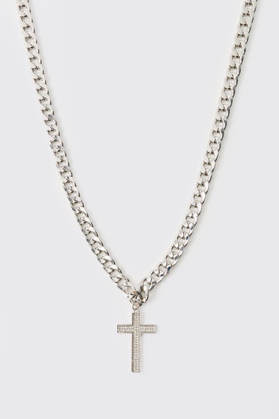 Black Silver Chain Necklace