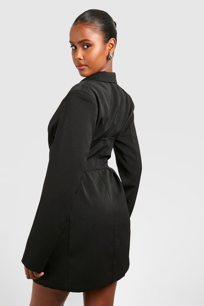 Corset Waist Detail Blazer Dress