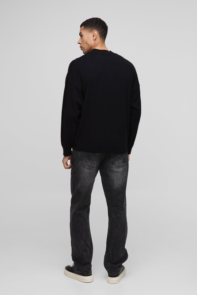 Relaxed Mock Neck Knitted Sweater