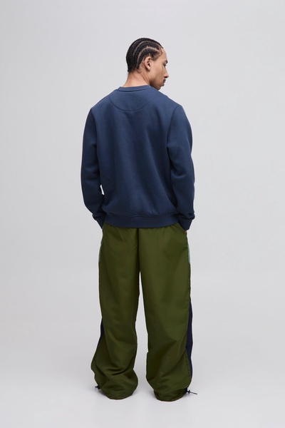 Elasticated Waist Parachute Side Stripe Pants