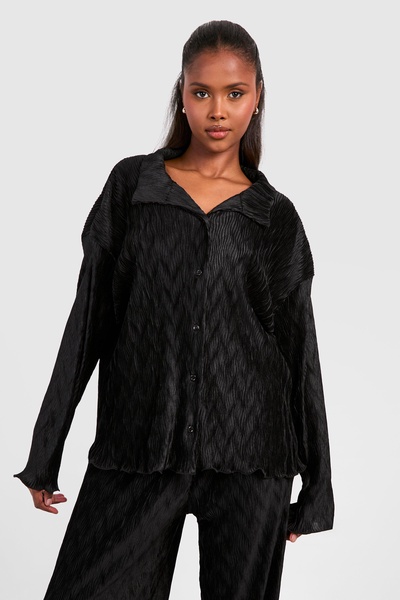 Wave Plisse Relaxed Fit Shirt