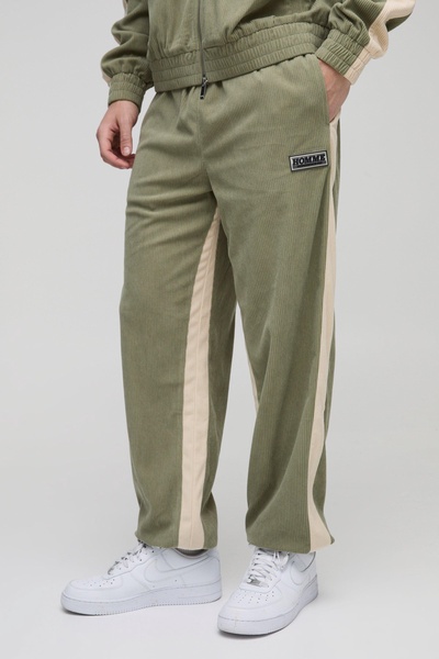 Elasticated Waist Relaxed Corduroy Cuffed Pants