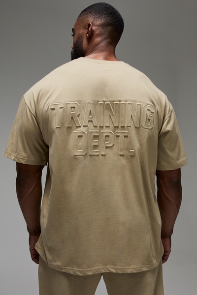 Man Active Training Dept Oversized Embossed T-shirt