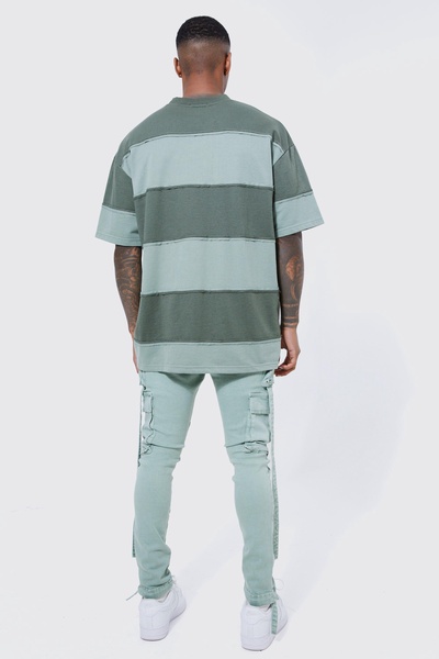 Super Skinny Stretch Strap Detail Cargo Jeans